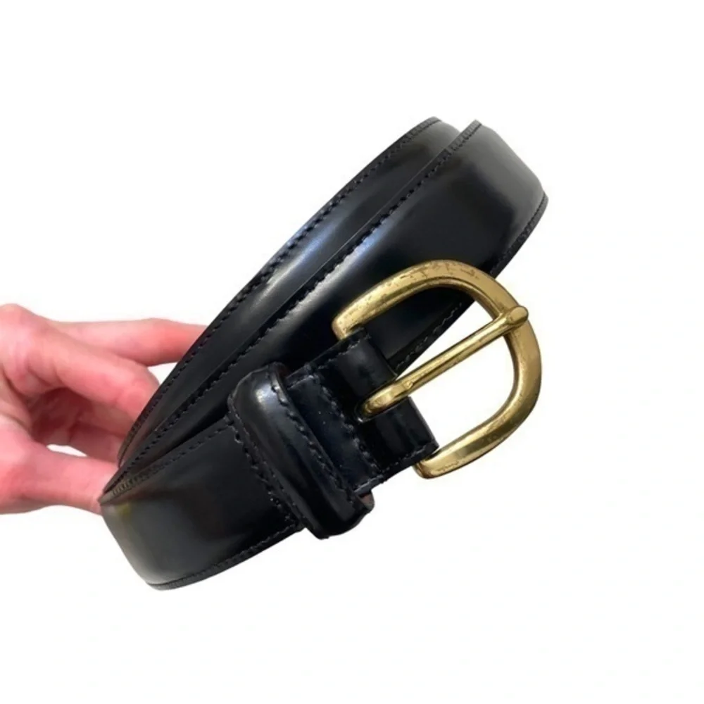 Coach vintage black leather belt made in Costa Rica 42 in